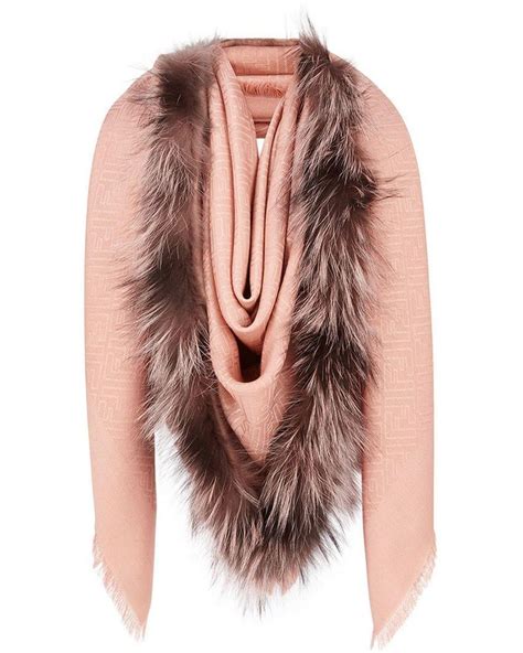 Women's Touch Of Fur Shawl 